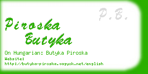 piroska butyka business card
